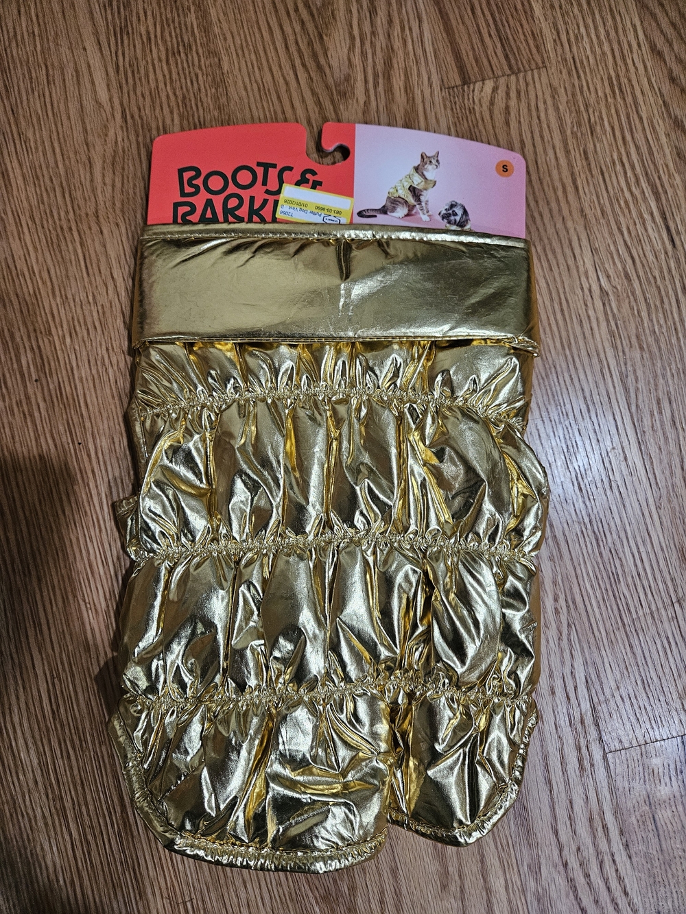 Nwt Gold Puffer Doggie Coat S